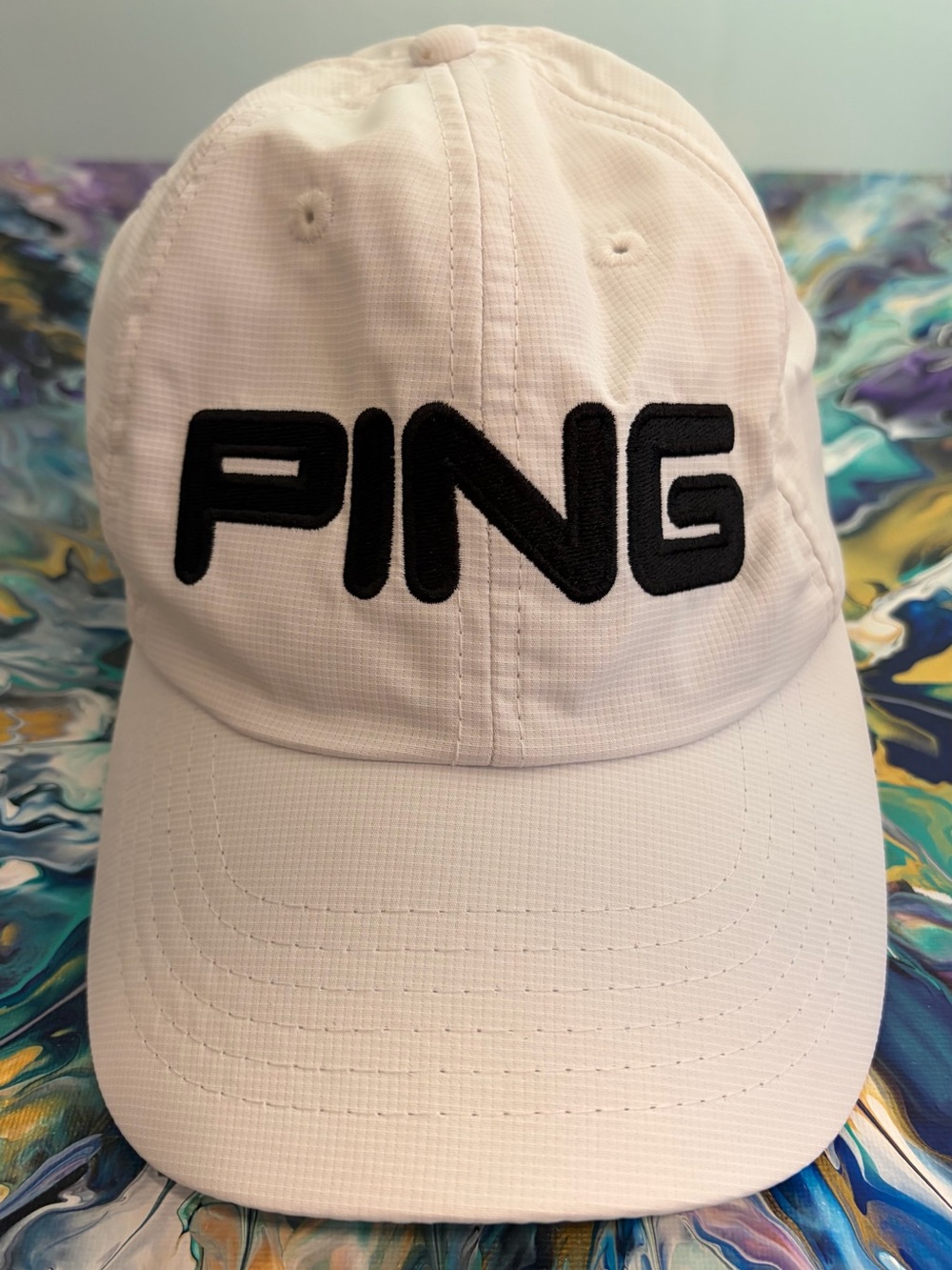 Adult PING White Golf Cap